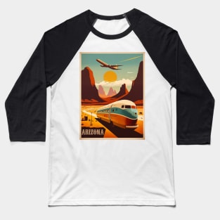 Arizona Vintage Travel Art Poster Baseball T-Shirt